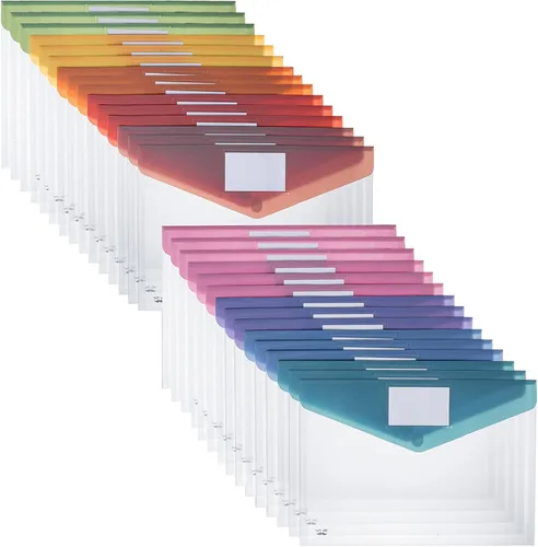 Vista 11 de Mr. Pen - Sobres de plástico transparente, paquete de 10, tamaño A4, tamaño carta, coloridas carpetas transparentes para documentos, sobres