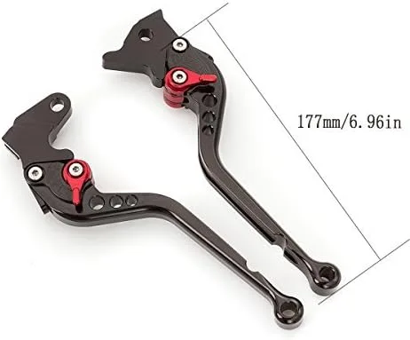 Vista 2 de FXCNC Palancas de embrague de freno ajustables largas para motocicleta compatibles con MT03 MT-03 2006-2011, TDM 900 TDM900 2004-2006