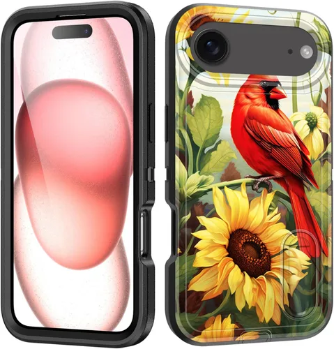 Vista 42 de Funda para iPhone Air con soporte integrado, a prueba de golpes, polvo y caídas, 3 capas, grado militar, funda protectora para iPhone Air de 6.5
