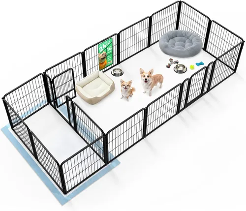 Vista 12 de FXW Homeplus Unleashed Corralito para Perros de Interior - Juego Sin Estrés y Seguro, Resistente de 24 Pulgadas 2 Paneles Corralito para Cachorros