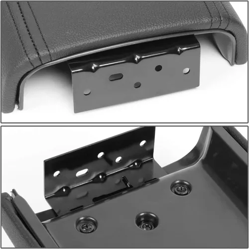 Vista 3 de Auto Dynasty Conjunto de tapa de reposabrazos de consola central de cuero estilo OE con pestillo compatible con Chevy Trailblazer GMC Envoy 02-09