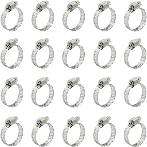 Vista 13 de 20 abrazaderas de cable, abrazaderas ajustables de acero inoxidable 304 para conductos, abrazadera de tubo, abrazadera de conducto de aire