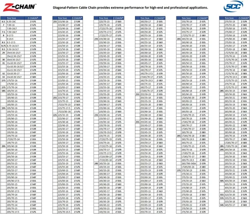 Vista 4 de Cadenas de altas prestaciones Z-539 Z de Security Chain Company para tracción en la nueve Juego para 2 ruedas
