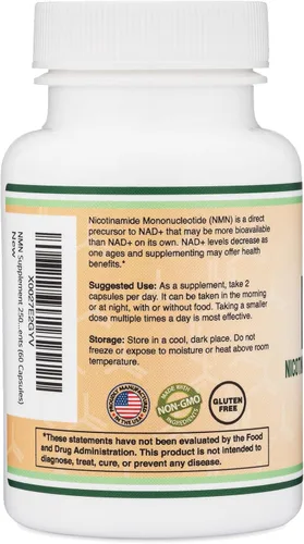 Vista 6 de Double Wood Supplements NMN, 60 cápsulas (125 mg por cápsula)