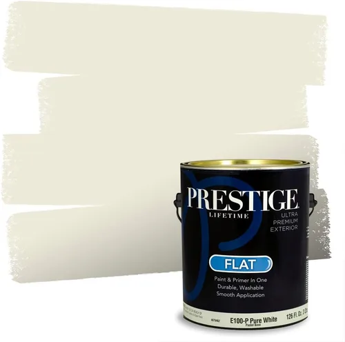 Vista 248 de PRESTIGE Pinturas de pintura exterior e imprimación en uno, 1 galón, plano, combinación comparable de Benjamin Moore* Manzanilla*