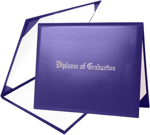 Vista 35 de Funda para diploma de 8.5 x 11 pulgadas, certificado acolchado de cuero sintético de graduación (negro)