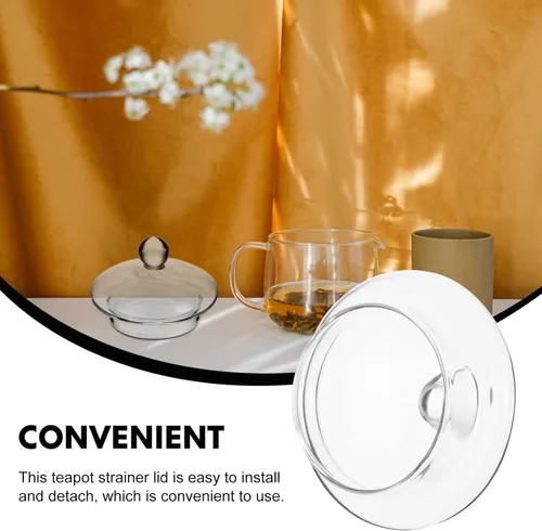 Vista 7 de Reemplazo de la tapa de la tetera de vidrio: Tapa de tetera de vidrio, cubierta de hervidor de agua, hojas sueltas que florecen para tetera tapas