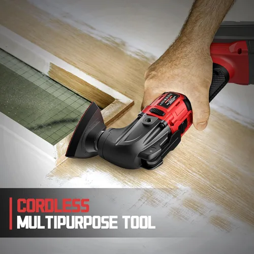 Vista 6 de Herramienta oscilante inalámbrica compatible con batería Milwaukee de 18 V, 21000 OPM Max sin escobillas con mango auxiliar, multiherramienta