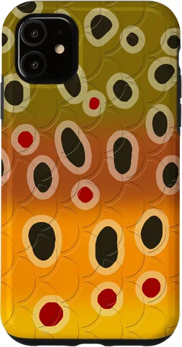 Vista 8 de Marrón trucha patrón pescado arte trucha pesca mosca pesca regalo caso para iPhone 17
