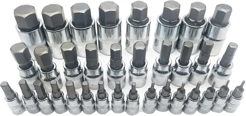 Vista 5 de Master - Juego de llaves hexagonales Allen, llave hexagonal para llave de trinquete SAE y juego métrico de 3/8, 1/4, 1/2, 34 piezas