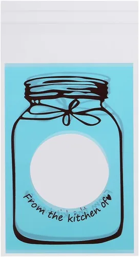 Vista 2 de Alvinlite Bolsa de caramelos, 100 unidades/paquete de galletas de plástico para embalaje de galletas, dulces, artículos pequeños (azul)