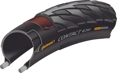 Vista 3 de Continental Contacto Neumático - clincher, alambre, interruptor SafetySystem, E25, negro o negro/Reflex, 20', 26' o 700 tamaños