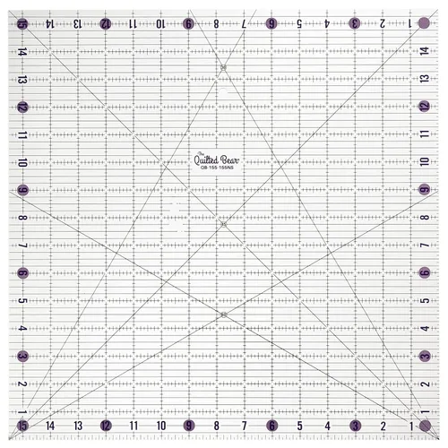 Vista 13 de The Quilted Bear Reglas de Acolchado - Regla de Acolchado de Acrílico Transparente Antideslizante, Patchwork y Costura con Líneas Negras Claras