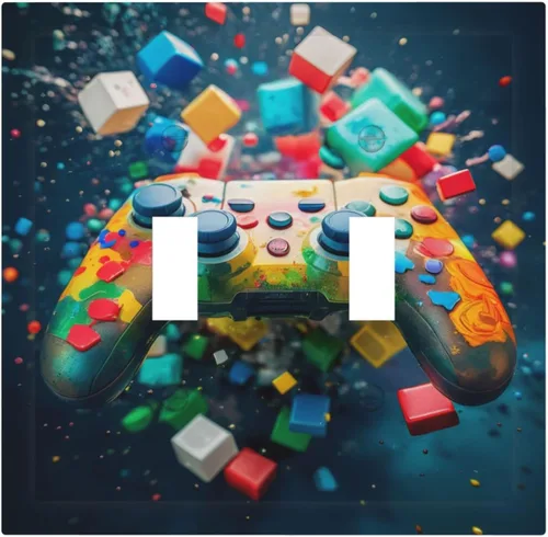 Vista 118 de Azulejos Negros Texturas Modernas Retro Marruecos 1 Gang Cubierta de Interruptor de Luz Sin Dispositivo Placa de Pared en Blanco Decorativa Placa