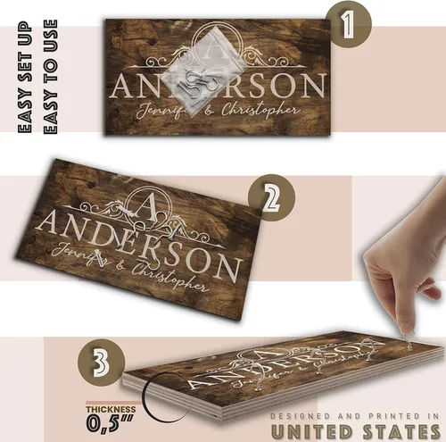 Vista 7 de Ganchos de madera personalizados para llaves de pared, regalo de madera personalizado para inauguración de la casa C5