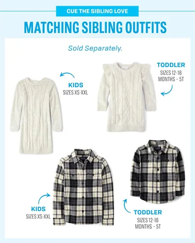 Vista 2 de The Children's Place Vestido tipo suéter grande para niña