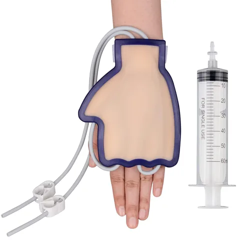 Vista 7 de Kit de práctica de flebotomía y venopunción SimCoach, kit de entrenamiento de inyección IV ponible, entrenador de inyección en la mano dorsal, kit