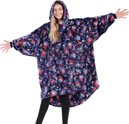 Vista 23 de THE COMFY Dream From Shark Tank Patented No Sherpa Light Wearable Blanket Hoodie Gift for Women & Men One