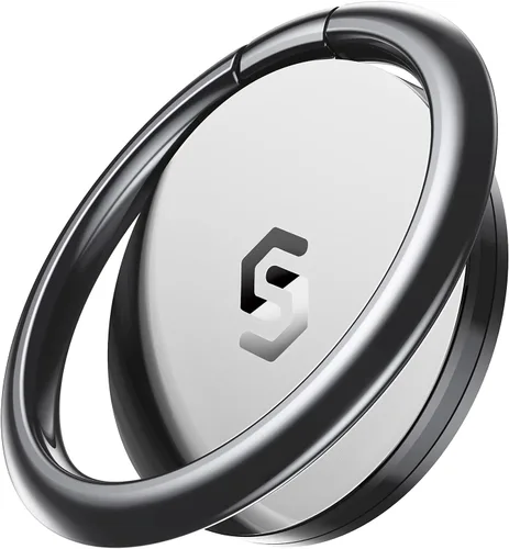 Vista 7 de Syncwire Adhesive Phone Ring Holder Stand, 360° Rotation Cell Phone Finger Ring Kickstand, Polished Metal Phone Grip for Smartphones-Aurora Gradient