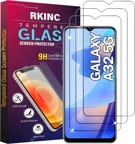 Vista 30 de RKINC Protector de pantalla [paquete de 3] para Samsung Galaxy A13 4G/5G, protector de pantalla de vidrio templado de privacidad, antiespía