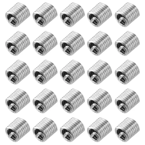 Vista 31 de uxcell 50 piezas de insertos de rosca de alambre 1/2-13 UNC 1D (1/2 ") 304 de acero inoxidable helicoidal tipo helicoidal kit de reparación de rosca