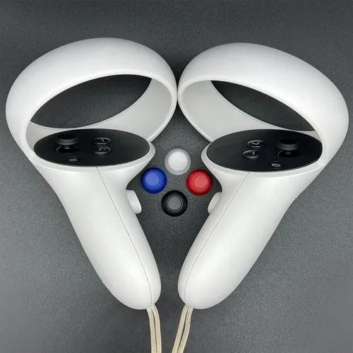 Vista 13 de 2 palillos de repuesto azules para Meta Quest 3, controlador Quest 3S, palillos analógicos para Oculus Quest 2, para Quest Pro, diseño de alta