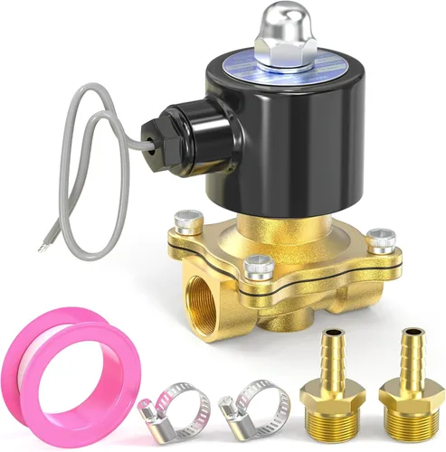 Vista 10 de TAILONZ PNEUMATIC Válvula electromagnética eléctrica de latón de 1 pulgada NPT DC12V 2W-250-25 agua normalmente cerrada, aire, diesel