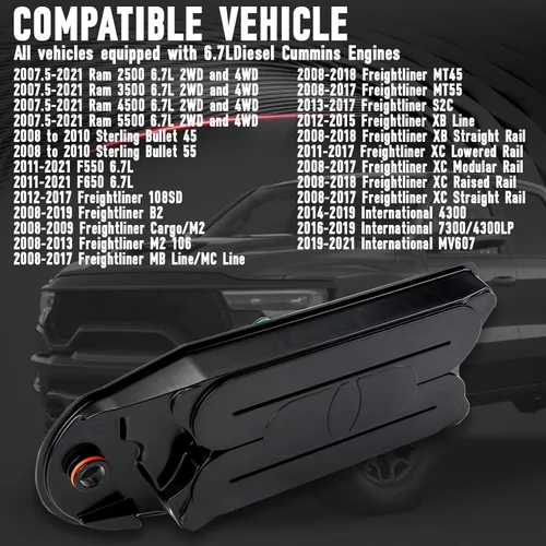 Vista 6 de WEILEITE Filtro CCV 6.7 Cummins para respiradero de cárter de diésel, compatible con Dodge Ram 2500 3500 4500 5500 2008 2009 2010 2011 2012 2013