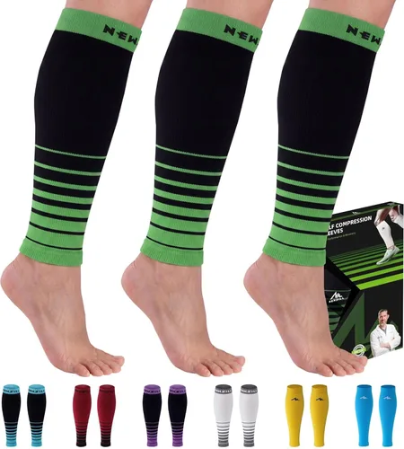 Vista 30 de Newzill - Mangas de compresión de pantorrilla (20-30mmHg) para hombre y mujer - Opción perfecta para nuestros calcetines de compresión