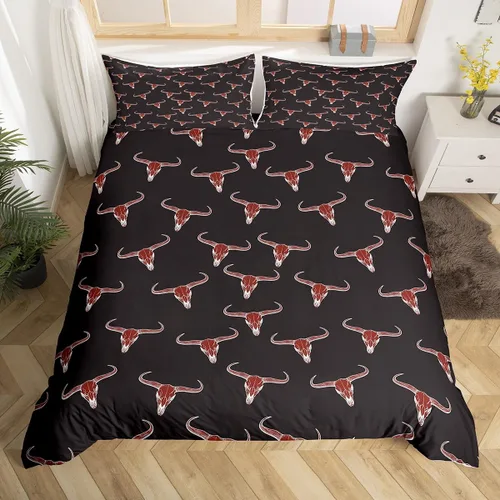 Vista 35 de Funda de edredón rústica tamaño Queen, juego de ropa de cama retro para cabaña de cabaña, oso de caza, ciervo, hojas de arce, funda de edredón