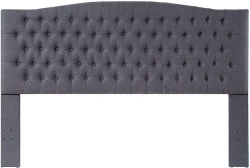 Vista 76 de 24KF Cabecera tapizada con terciopelo con diseño de botones capitoné, tamaño King/California King, cómoda, a la moda, acolchada, color gris