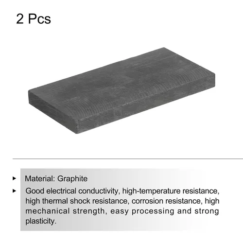 Vista 117 de MECCANIXITY Bloque de Grafito Lingote Rectángulo Placa de Electrodo de Grafito 10x10x0.4mm para Fundición por Fusión, Electrolisis Galvanoplastia