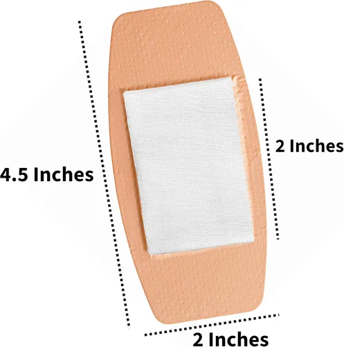 Vista 3 de Vakly Vendajes adhesivos extra grandes de 2 x 4.5 pulgadas (paquete de 100) - Vendajes de plástico transparente estéril con almohadilla