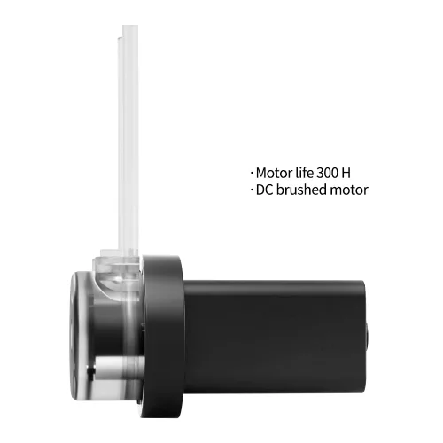 Vista 5 de Kamoer KMPP6 0.1 fl oz/min Bomba peristáltica de bajo caudal mini 3.7V DC Motor con 1/16 recto a través del conector de la pagoda