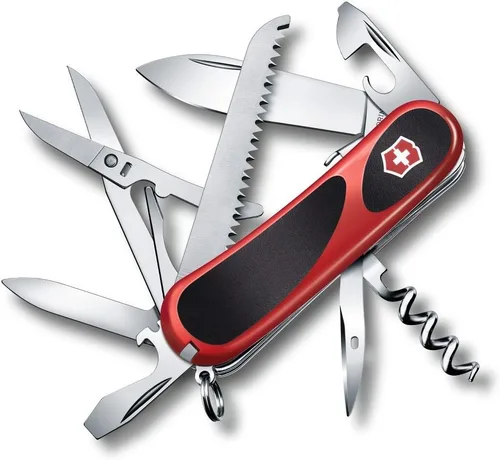 Vista 5 de Victorinox Evolution 10 Grip Swiss Army - Navaja de bolsillo con 13 funciones ergonómicas, hecha en Suiza, con hoja grande, escariador y lima
