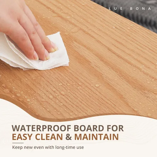 Vista 5 de LUE BONA Banco de comedor de 47 pulgadas con madera maciza, banco de cocina de granja con grano de madera natural, silla de comedor rectangular