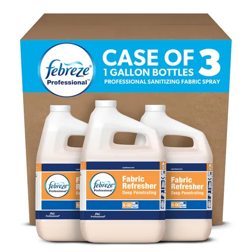 Febreze - Refrescante profesional de tela penetrante profunda, limpieza fresca, botella de 1 galón