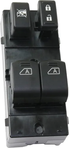 Evan Fischer Master - Interruptor de ventana eléctrico compatible con Nissan 370Z 2009-2020 Negro Coupé 13 clavijas terminal macho de hoja; conector