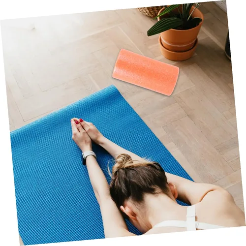 Vista 4 de Foam Yoga Column Massage Roller for Muscle Relaxation and Relief Orange Fitness Massager for Injury Circulation Boost Flexibility and Joint