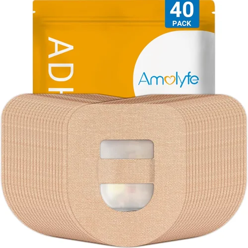 Vista 21 de Parches sobre Omnipod 5, 20 unidades Amolyfe Parches adhesivos Omnipod 5 impermeables con correa elástica, respaldo dividido optimizado para fácil