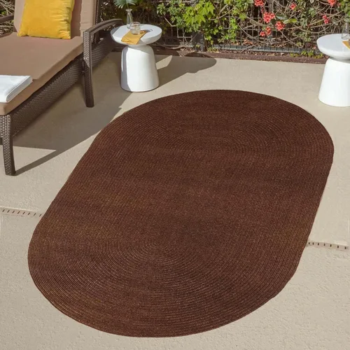 Vista 293 de Superior Alfombra ovalada de yute para interiores, pizarra