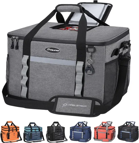 Vista 13 de Maelstrom Collapsible Soft Cooler Bag,35/55/75 Cans Beach Cooler with Flip Top Lid, Ice Chest, Leakproof & Portable for Beach, Camping, Road Trips &