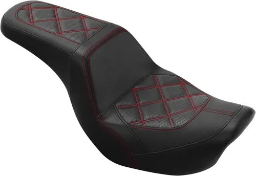 Vista 44 de C.C. RIDER Asiento para Conductor y Pasajero Asiento de Elevación Compatible con Harley Dyna Street Bob FXDB Low Rider FXDL/FXDLS Super Glide Custom