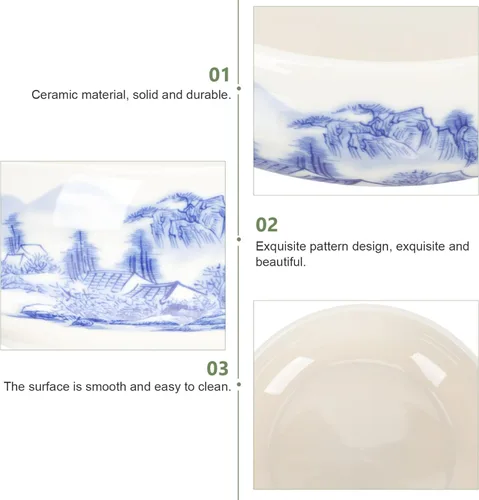 Vista 3 de Maceta de cerámica para decoración floral, mesa auxiliar circular, contenedor para suculentas, macetas rústicas, macetas de bonsái, maceta