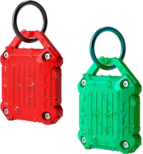 Vista 13 de Dovick - Funda impermeable para llavero Airtag, cubierta completa de tornillo compatible con llavero Apple Air Tag Tracker (negro 1 unidad)