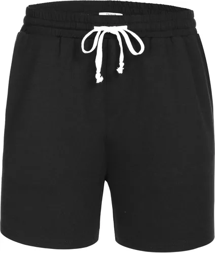 Vista 7 de Deyeek Pantalones cortos de pijama para hombre de 5.5 pulgadas para dormir, de algodón, ligeros, cintura elástica, con cordón y bolsillos