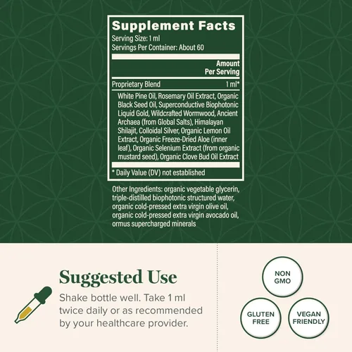 Vista 3 de Global Healing Paratrex II - Soporte avanzado de desintoxicación - 2 onzas líquidas