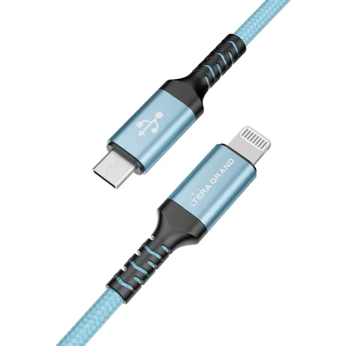 Cable trenzado USB-C a Lightning C94 con certificación MFi para iPhone 14/13/12/11 Pro Max Plus Mini, SE XS Max XR X, 8/7/6 Plus, iPad, AirPods, 6