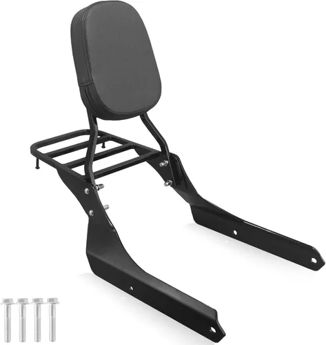 Vista 7 de Sissybar - Respaldo y portaequipajes para Honda Shadow Aero VT750C 2004-2025 (acabado negro)