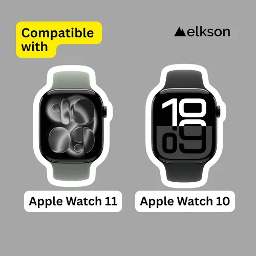 Vista 3 de elkson Compatible con Apple Watch 41mm Estuche Amortiguador, Estuche Resistente Serie Quattro para Apple Watch e iWatch Series 9 8 7, Cubierta